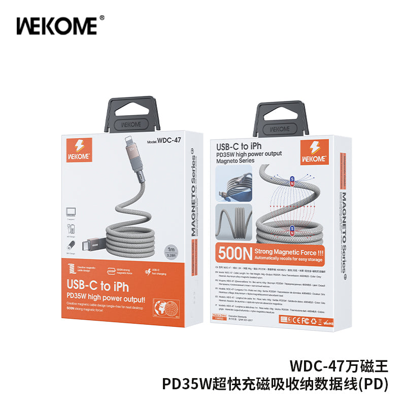 WEKOME WDC-47 Magnetic Data Cable 35W USB-C TO IPH WEKOME WDC-47 Magnetic Data Cable 35W USB-C TO IPH